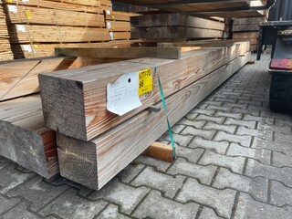 7x Douglas Balken Geschaafd, 190x190mm, lengte 500cm